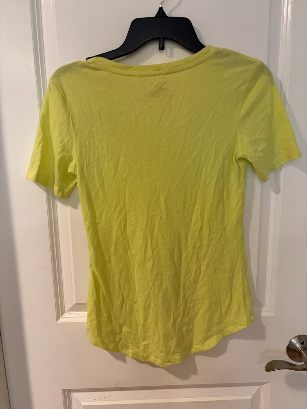 Victoria's Secret Neon Yellow V-Neck Tee - Picture 3 of 3
